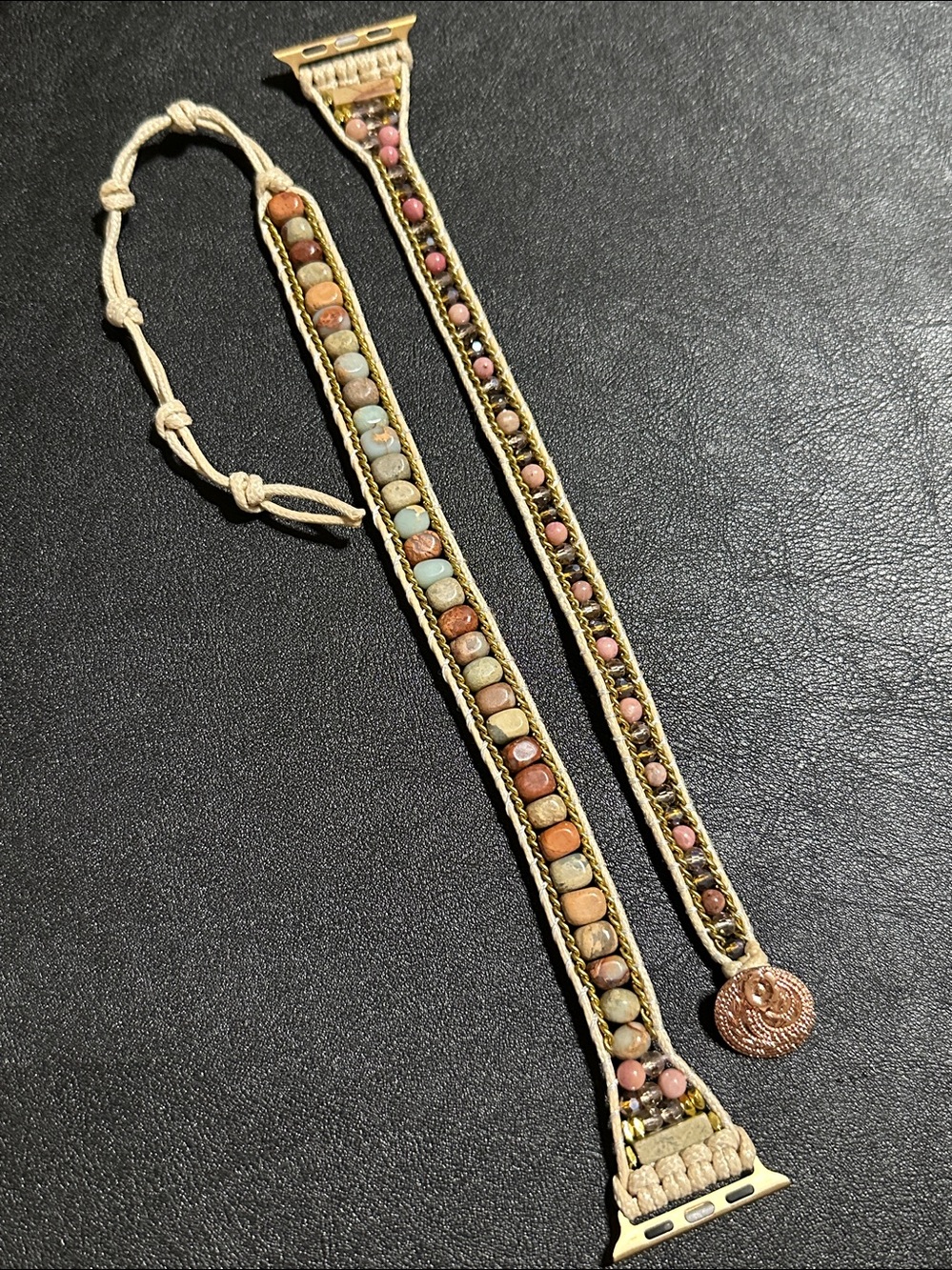 Boho Natural Stone Wrap Apple Watch Band